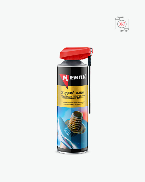 KERRY KR9405 Жидкий ключ KERRY 650 мл двухпозиционный распылитель клапан 360 °