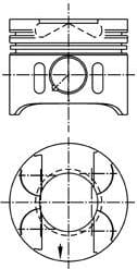 KOLBENSCHMIDT 97409610 Поршень dm.88.00x2.5x2.0x3.0 +0.50 [1] Цена за 1 шт