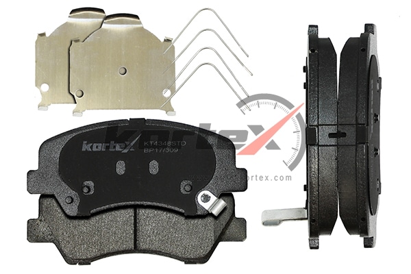 KORTEX KT4348STD Колодки тормозные HYUNDAI SOLARIS/ KIA RIO 17- передние