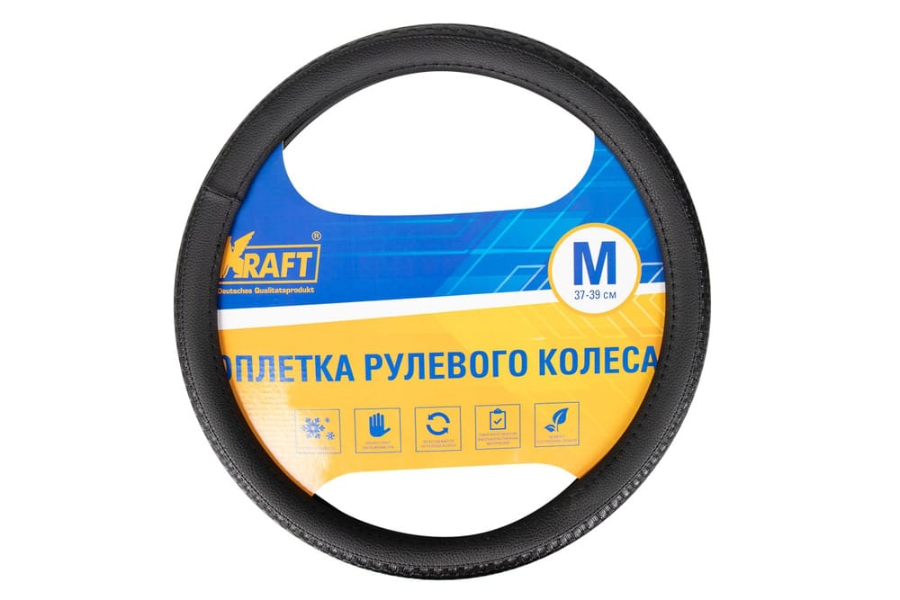 KRAFT KT800301 Оплетка на руль, размер  M , 37-39 см