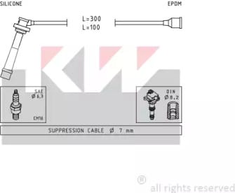 KW 358005 Комплект проводов зажигания