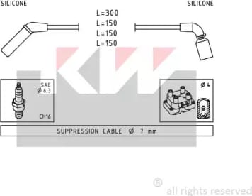 KW 358006 Комплект проводов зажигания купить в Самаре