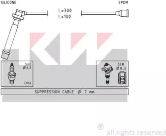 KW 358013 Комплект проводов зажигания купить в Самаре