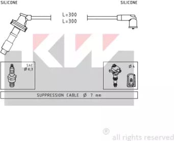 KW 358059 Комплект проводов зажигания