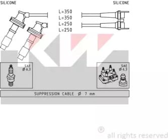 KW 358061 Комплект проводов зажигания купить в Самаре