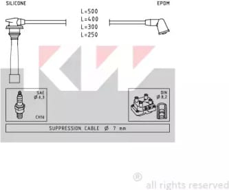 KW 358111 Комплект проводов зажигания
