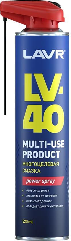 LAVR LN1453 Смазка многоцелевая LV-40, 520 мл