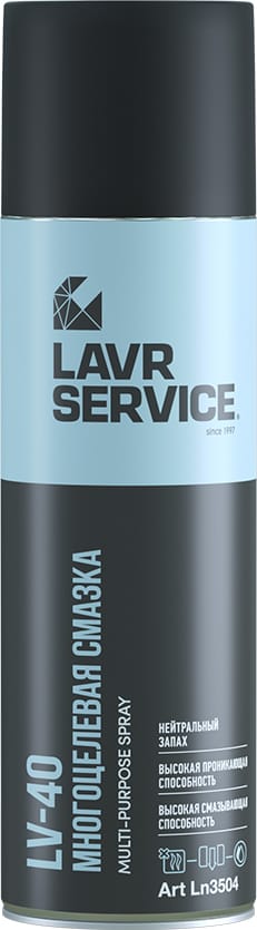 LAVR LN3504 Смазка многоцелевая LV-40, 650 мл
