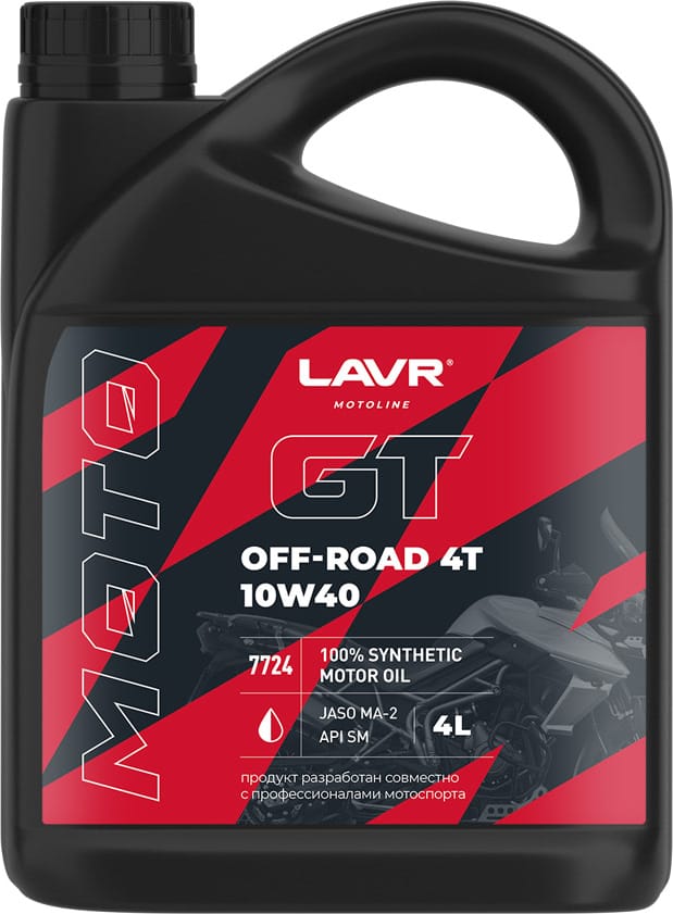 LAVR LN7724 Масло моторное LAVR MOTO 4л GT OFF ROAD 4T