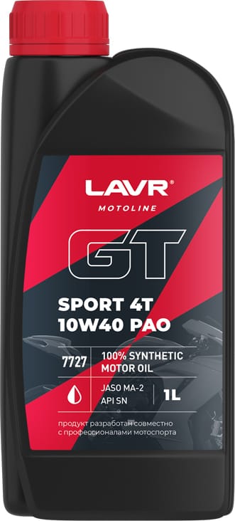 LAVR LN7727 Масло моторное LAVR MOTO 1л GT SPORT 4T