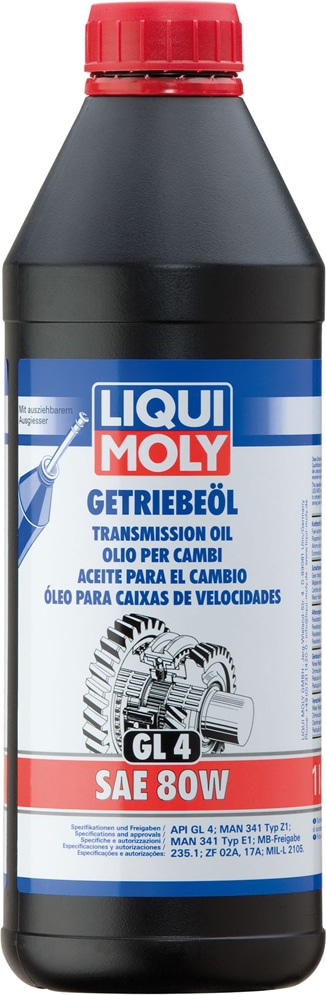 LIQUI MOLY 1020 Масло трансмиссионное 80w liqui moly 1л минеральное getriebeoil gl 4 (мкп) купить в Самаре