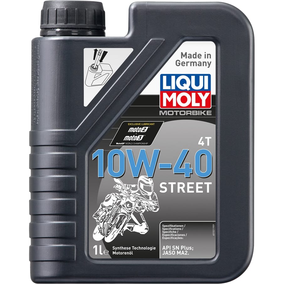 LIQUI MOLY 1521 Масло моторное для мотоциклов 10W40 LIQUI MOLY 1л НС-синтет Motorbike Street 4T