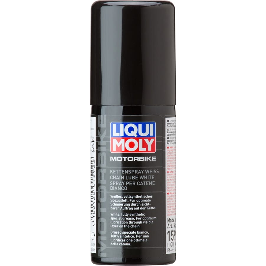LIQUI MOLY 1592 Смазка цепи для мотоциклов LIQUI MOLY 0,05л Racing Kettenspray weiss (белая)