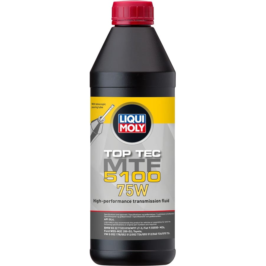 LIQUI MOLY 20842 Масло трансмиссионное 75W LIQUI MOLY 1л минеральное Top Tec MTF 5100 GL-4