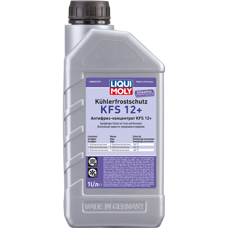 LIQUI MOLY 21145 Антифриз, концентрат Kuhlerfrostschutz KFS 12+, красный, 1л