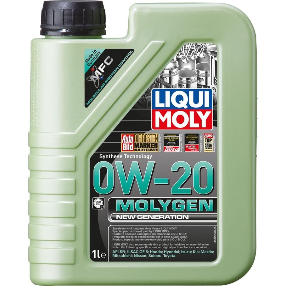 LIQUI MOLY 21356 Масло моторн 0W20 LIQUI MOLY 1л НС-синтетика Molygen New Generation SN Plus/GF-5