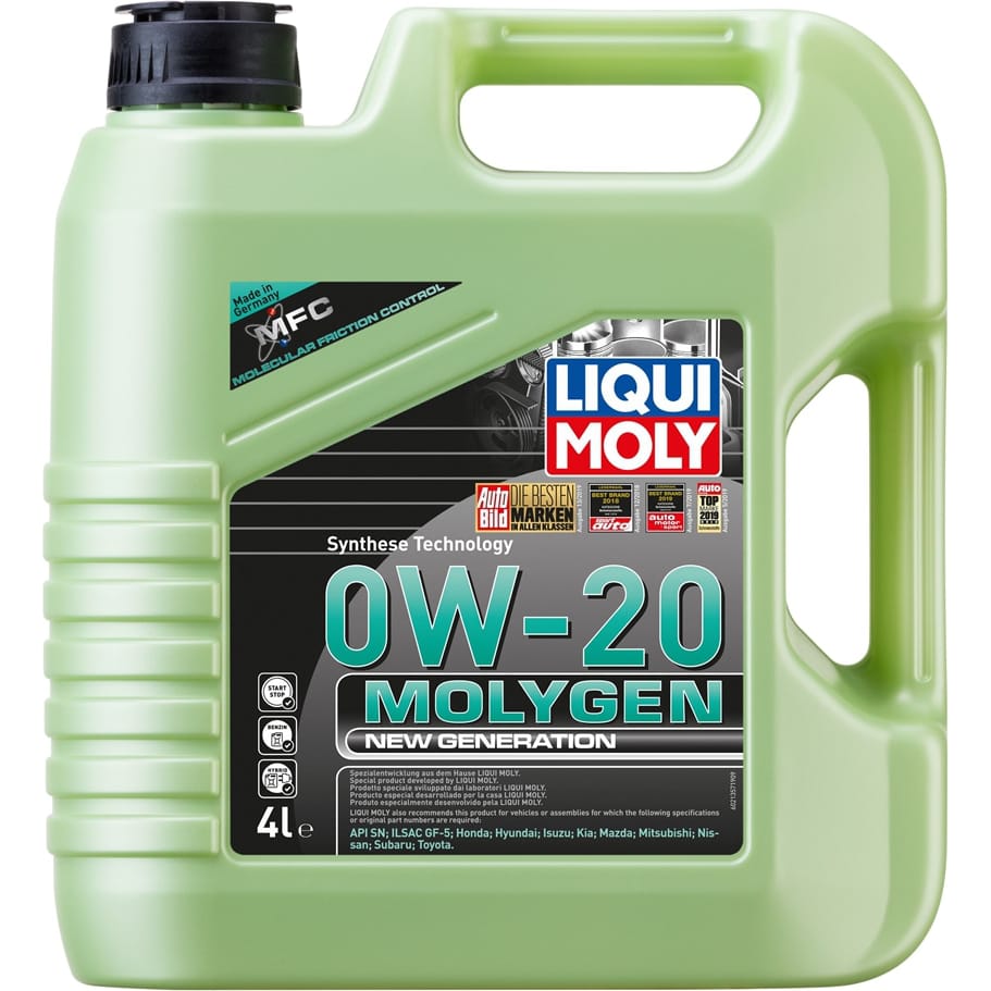 LIQUI MOLY 21357 0W-20 Molygen New Generation, 4л (НС-синт.мотор.масло)