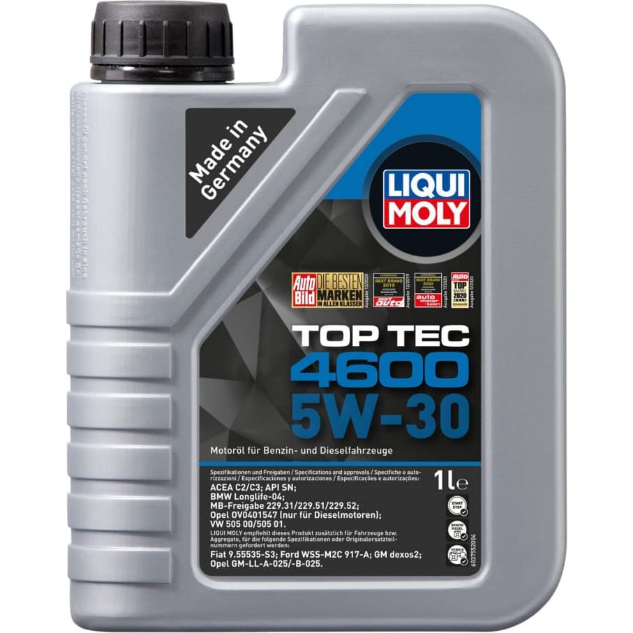 LIQUI MOLY 2315 МАСЛО МОТОРНОЕ Top Tec 4600 5W-30 (1L)