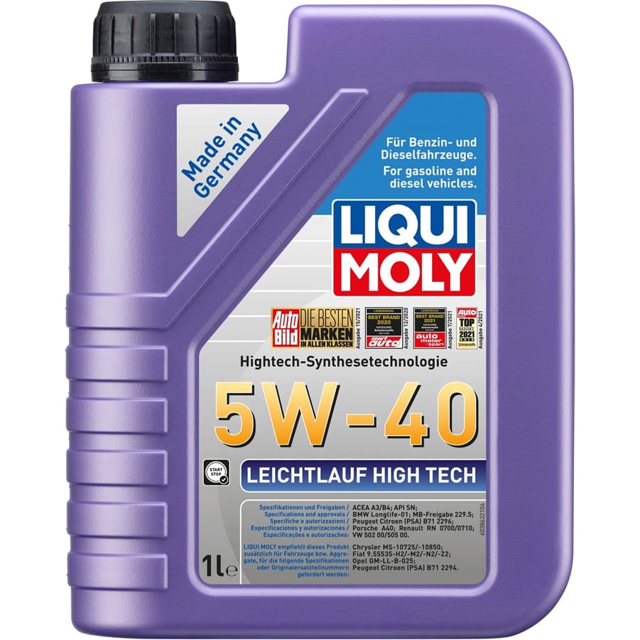 LIQUI MOLY 2327 Масло моторное 5W40 LIQUI MOLY 1л НС-синтетика Leichtlauf High Tech A3/B4