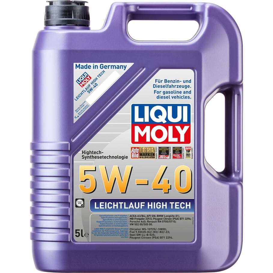 LIQUI MOLY 2328 Масло моторное 5W40 LIQUI MOLY 5л НС-синтетика Leichtlauf High Tech A3/B4