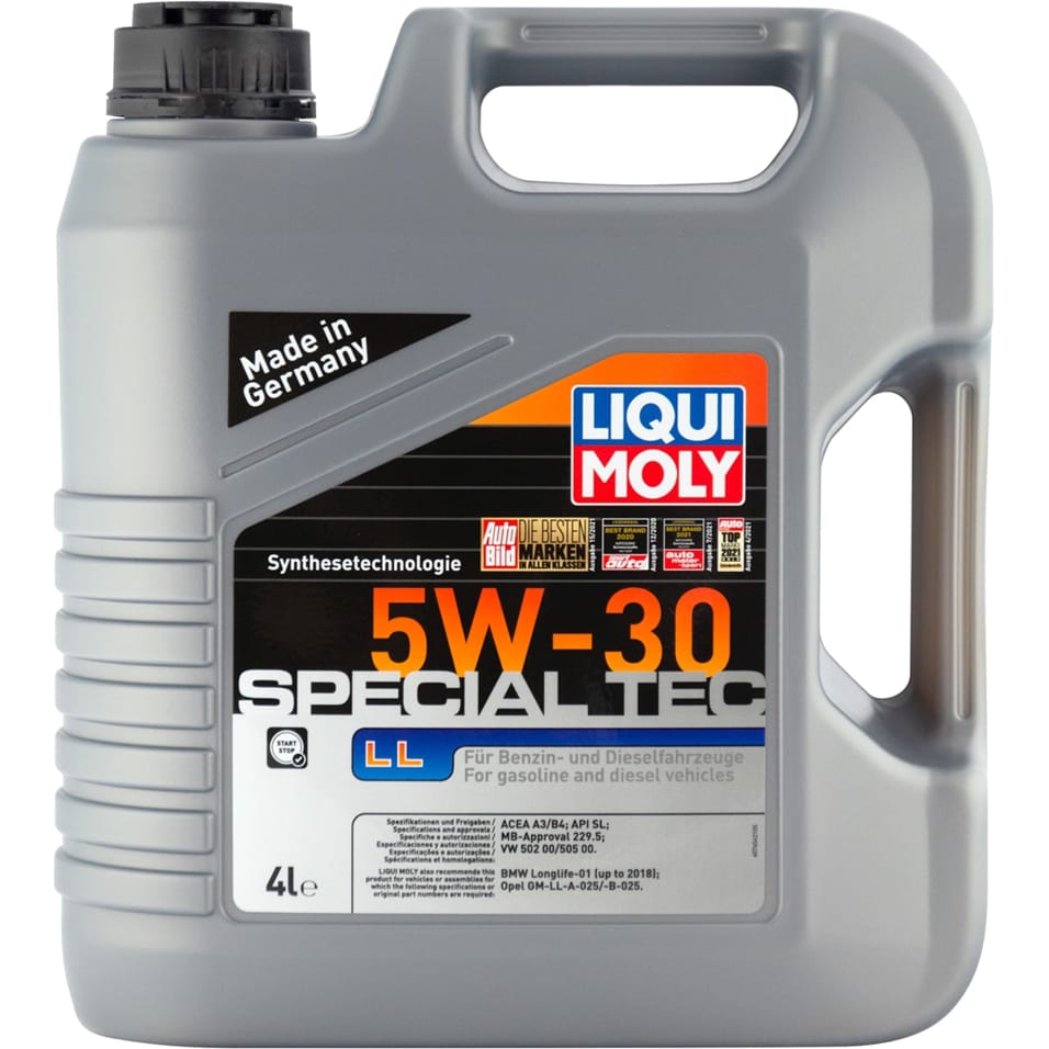 LIQUI MOLY 2339 Масло моторное 5W30 LIQUI MOLY 4л НС-синтетика Special Tec LL