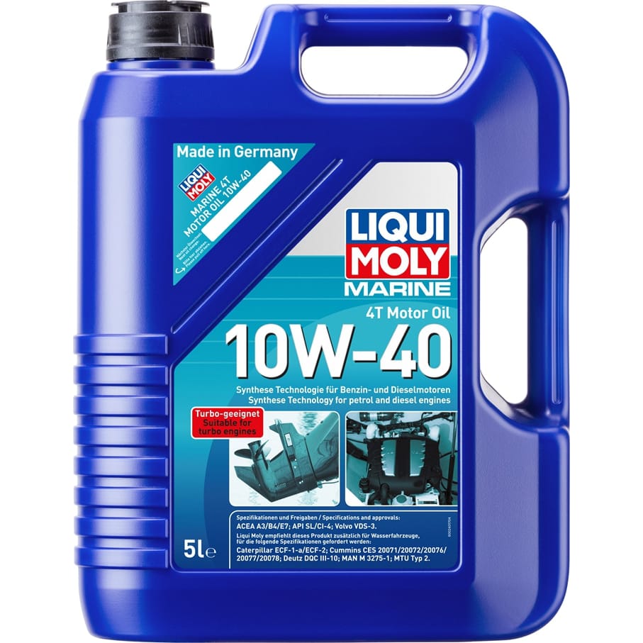 LIQUI MOLY 25013 Масло мотор для водной техники 10W40 LIQUI MOLY 5л НС-синтет Marine Motor Oil 4T