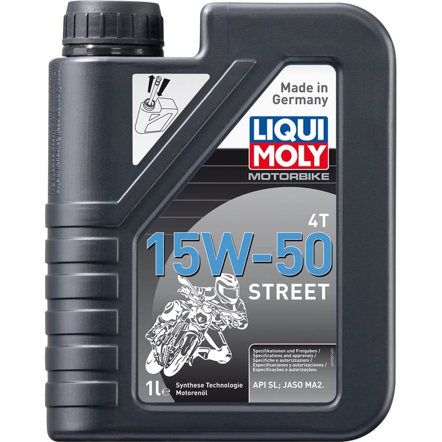 LIQUI MOLY 2555 2555 LiquiMoly НС-синт. мот.масло д/4-т.мотоц. Motorbike 4T Street 15W-50 SN Plus MA2 (1л)