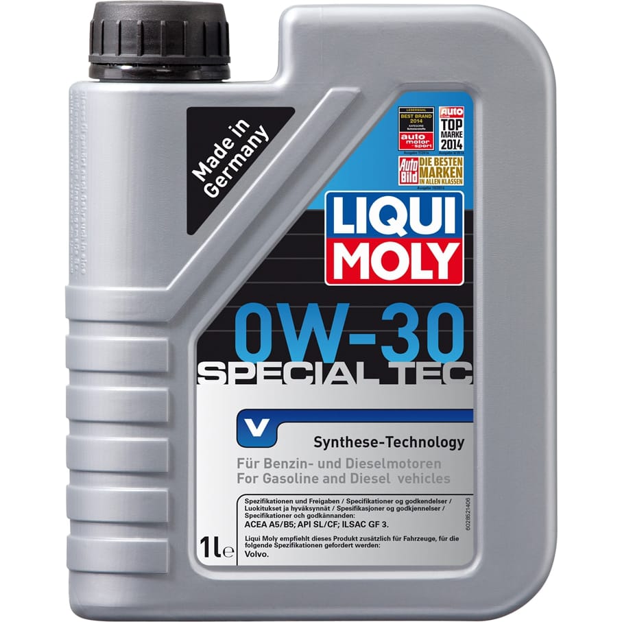 LIQUI MOLY 2852 Масло моторное 0W30 LIQUI MOLY 1л НС-синтетика Special Tec V A5/B5 Volvo