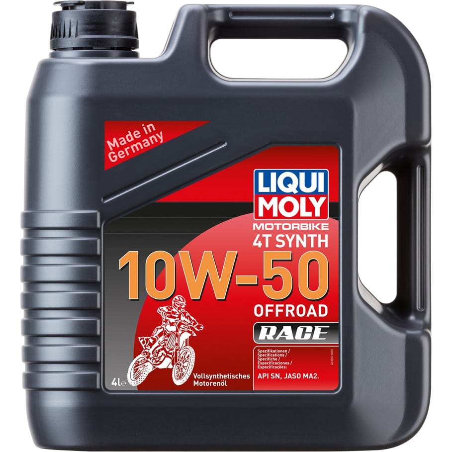 LIQUI MOLY 3052 Масло мотор для мотоцикл 10W50 LIQUI MOLY 4л синтетика Motorbike Offroad Race 4т