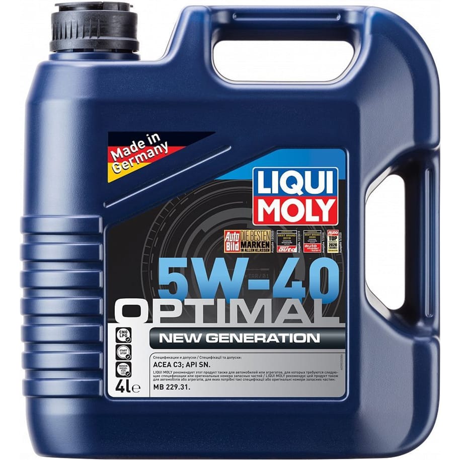 LIQUI MOLY 39033 5W-40 Optimal New Generation, 4л (HC-синт.мотор.масло)