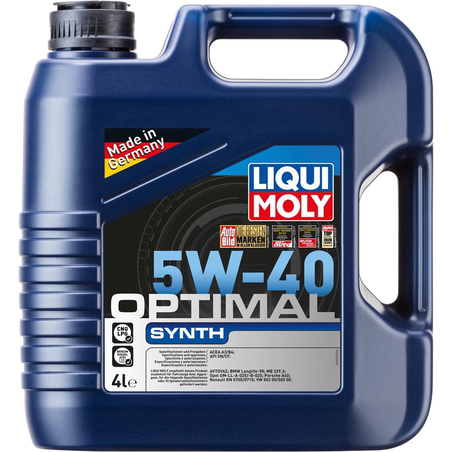 LIQUI MOLY 3926 Масло моторное синтетическое НС-Optimal Synth 5W-40 CF/SN A3/B4 4л 3926