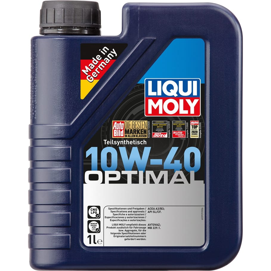 LIQUI MOLY 3929 Масло моторное 10W40 LIQUI MOLY 1л полусинтетика Optimal