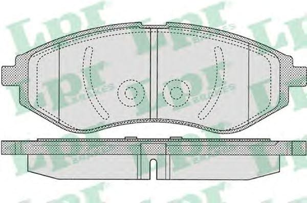 LPR 05P1080 Колодки тормозные CHEVROLET AVEO 1.2-1.4 06- передние