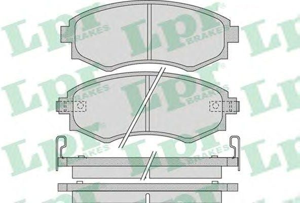 LPR 05P1097 Колодки тормозные HYUNDAI ELANTRA/MATRIX/SONATA/SSANGYONG REXTON/KORANDO перед.