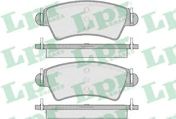 LPR 05P1105 Колодки тормозные CITROEN XSARA 97-00/PEUGEOT 206 1.6-2.0/306 93-02 передние