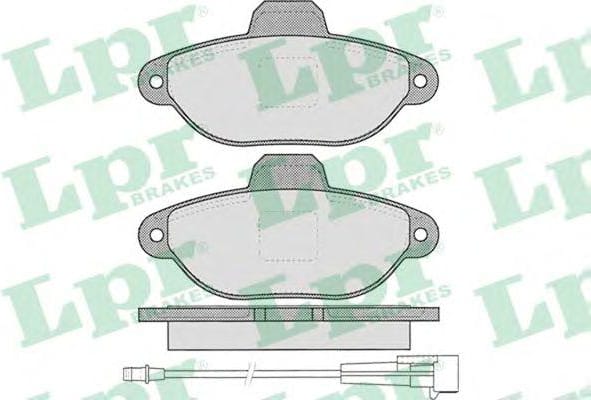 LPR 05P1262 Колодки тормозные FIAT 500 07-/PANDA 03- передние
