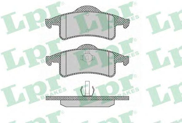 LPR 05P1354 Колодки тормозные JEEP CHEROKEE 88-01/GRAND CHEROKEE 99-05 задние