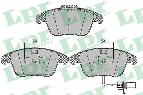 LPR 05P1391 Колодки тормозные AUDI A4/A4 ALLROAD/A5 1.8-3.2 07- передние с датч.