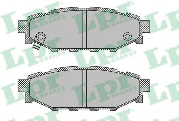 LPR 05P1408 Колодки тормозные SUBARU LEGACY 03>/OUTBACK 03> 2.0/2.5 задние
