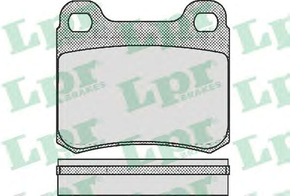 LPR 05P158 Колодки тормозные MERCEDES W201 82>93 задние