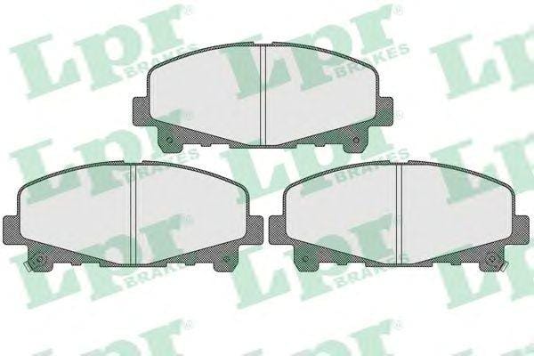 LPR 05P1607 Колодки тормозные HONDA ACCORD 2.0/2.4 АКПП 08- передние