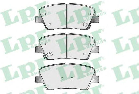 LPR 05P1625 Колодки тормозные HYUNDAI SANTA FE (CM) 2.2D 09-/KIA SORENTO (XM) 09- задние