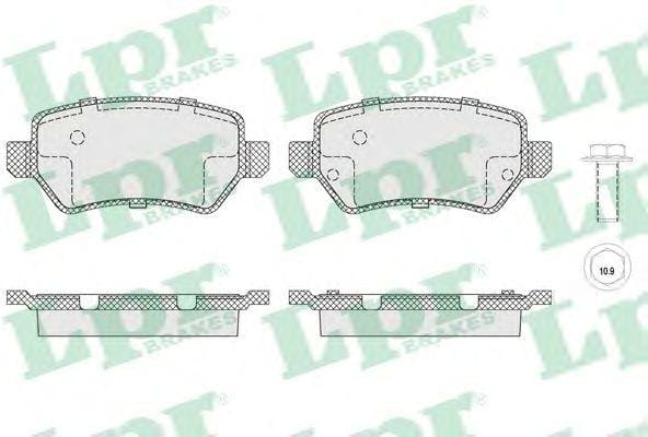 LPR 05P1650 Колодки тормозные дисковые