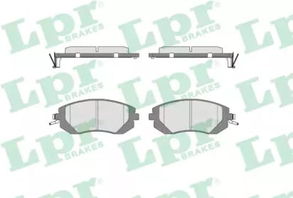 LPR 05P1729 Колодки тормозные SUBARU FORESTER 08-/IMPREZA 08-/LEGACY 09- передние