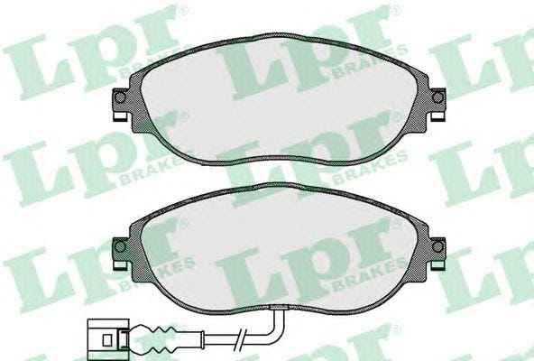 LPR 05P1734 Колодки тормозные SKODA OCTAVIA 12-/VW GOLF 12-/PASSAT 08- передние