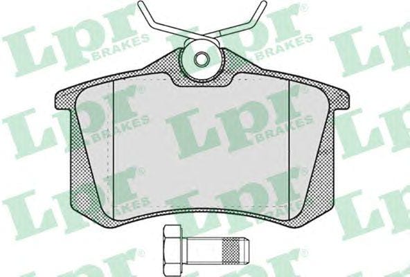 LPR 05P1788 Колодки тормозные AUDI 96-/CITROEN 99-/RENAULT 98-/PEUGEOT 00-/VW 95- задние