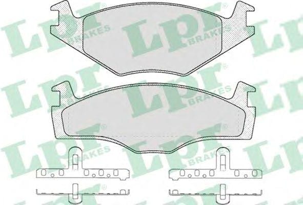LPR 05P224 Колодки тормозные VOLKSWAGEN GOLF/JETTA/PASSAT 76-91 передние