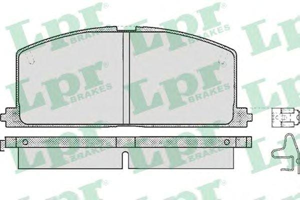 LPR 05P268 Колодки тормозные TOYOTA CAMRY/CARINA/COROLLA 83-92 передние