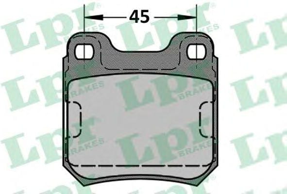 LPR 05P334 Колодки тормозные OPEL OMEGA A/B VECTRA B/SAAB 900 93-98/9-3 98-03/9-5 задние