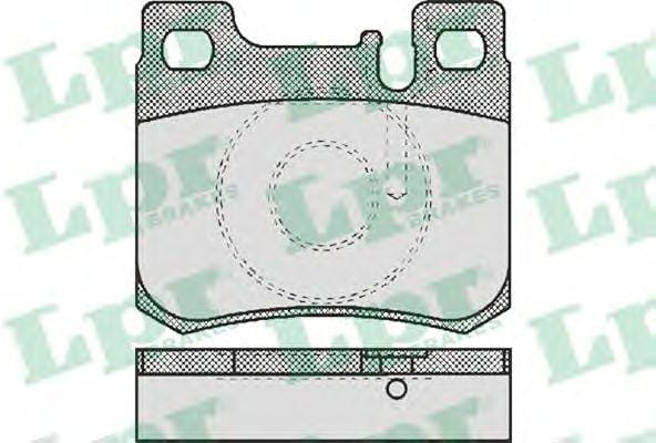 LPR 05P485 Колодки тормозные MERCEDES W201/202/124/126 задние под датч.